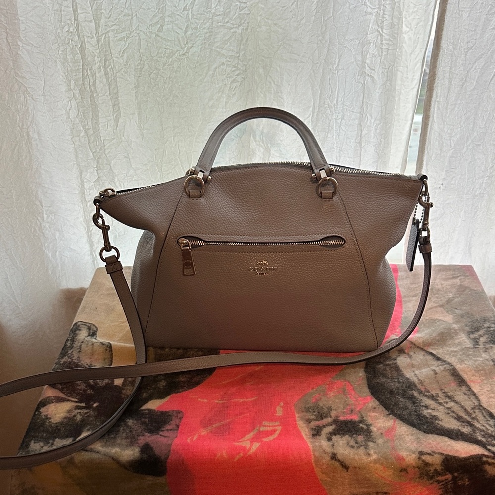 Coach Taupe Leather Satchel
